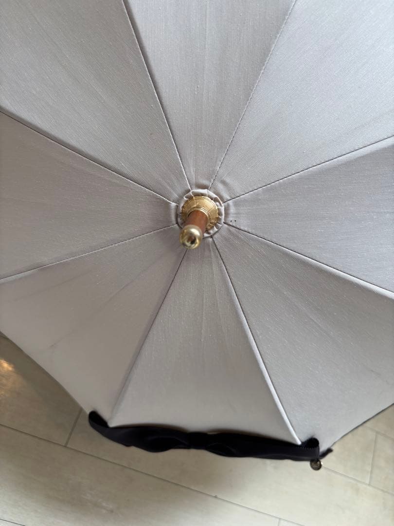 希少　Athena New York ベージュ×ブラック長傘