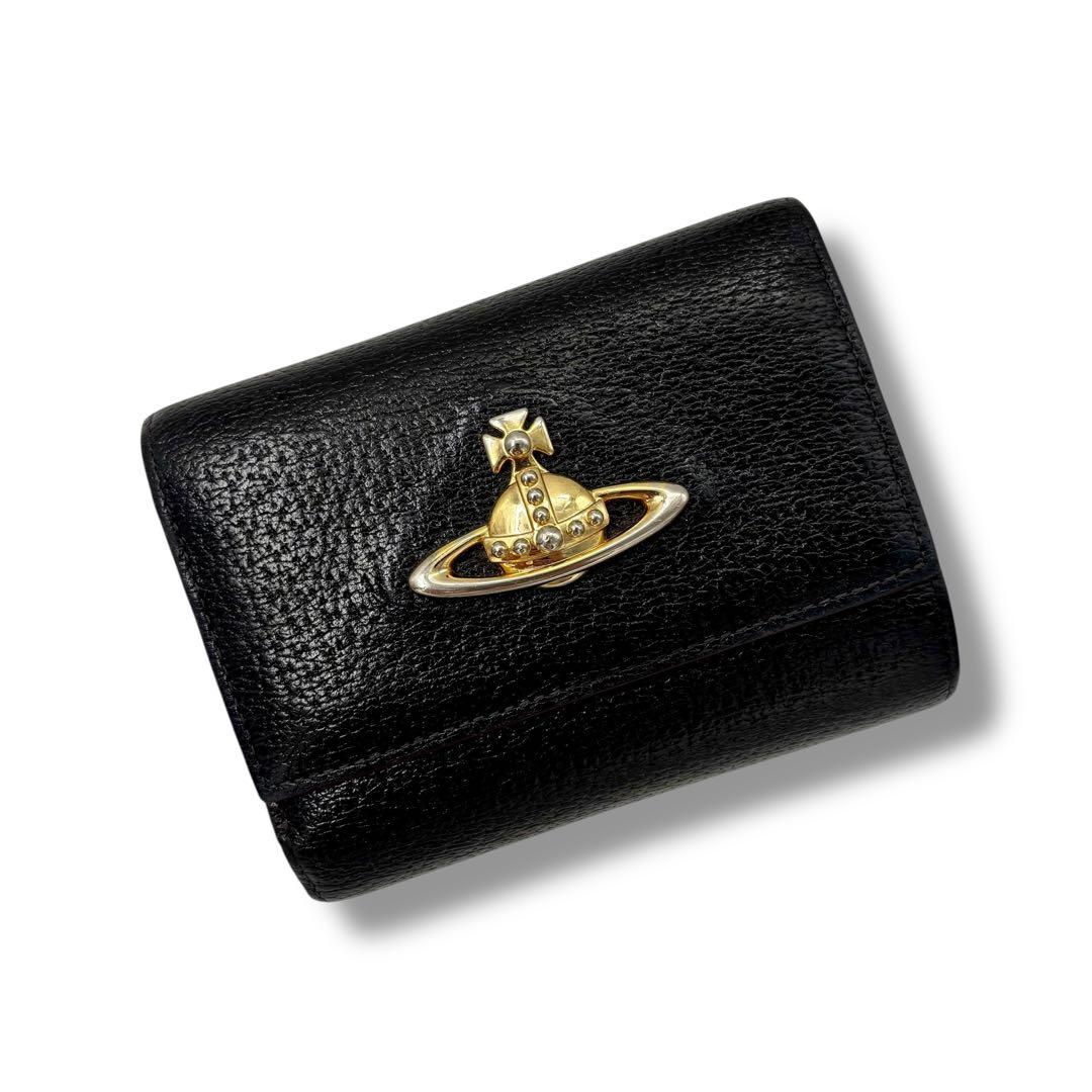 ヴィヴィアンウエストウッド 三つ折り財布 がま口 コンパクトウォレット オーブ