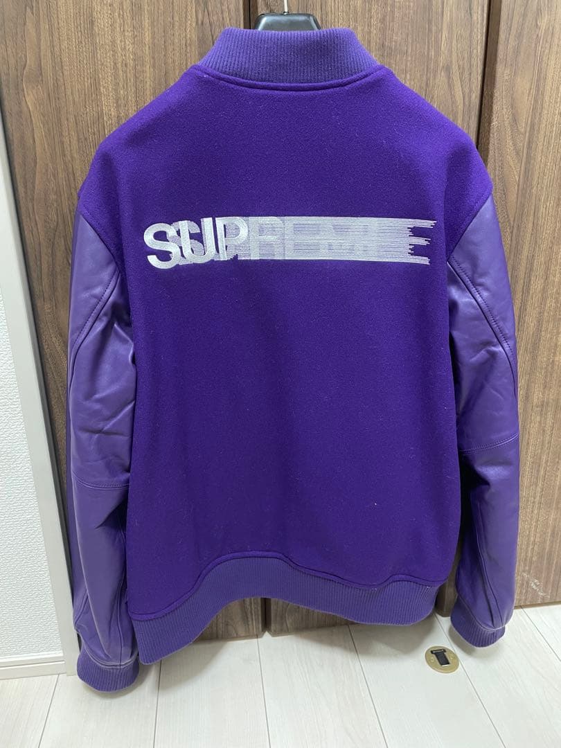 ケ*ー様 SUPREME motion logo varsity jacket