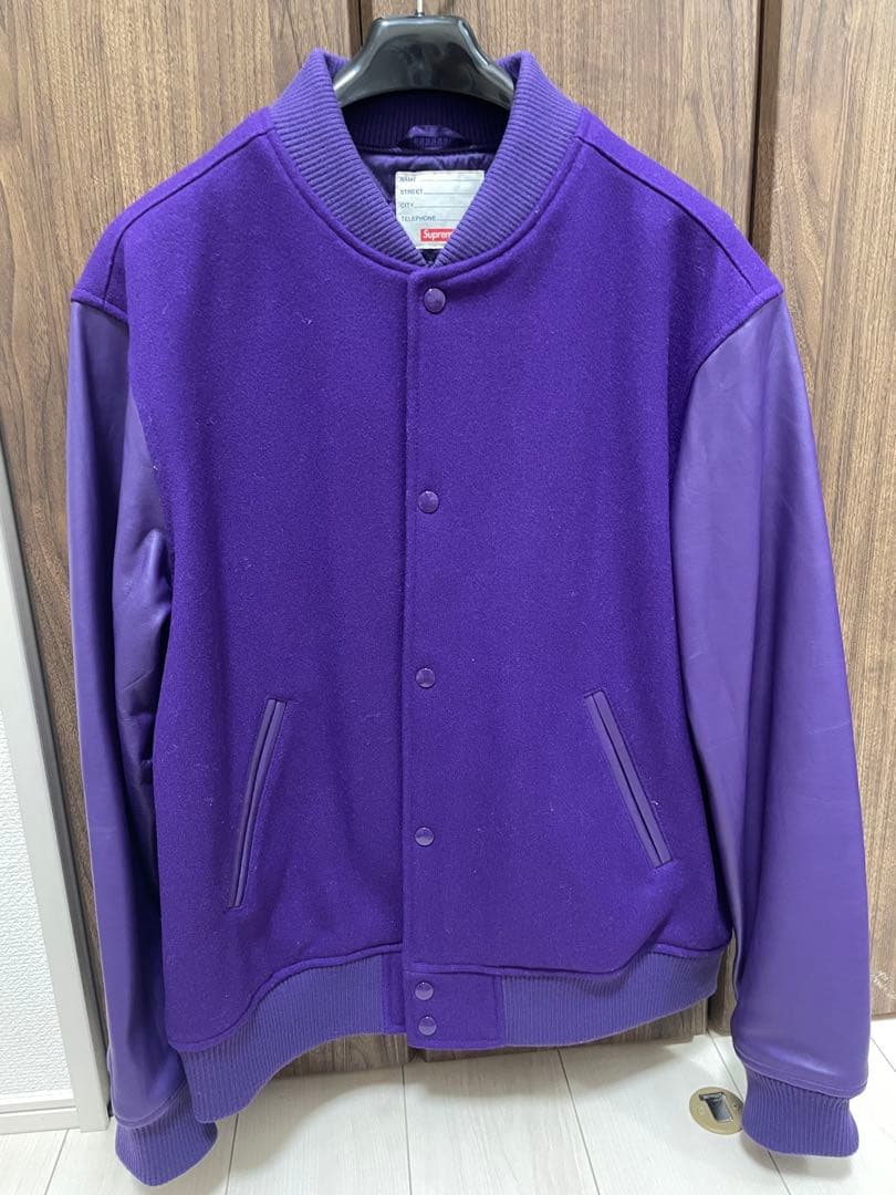 ケ*ー様 SUPREME motion logo varsity jacket
