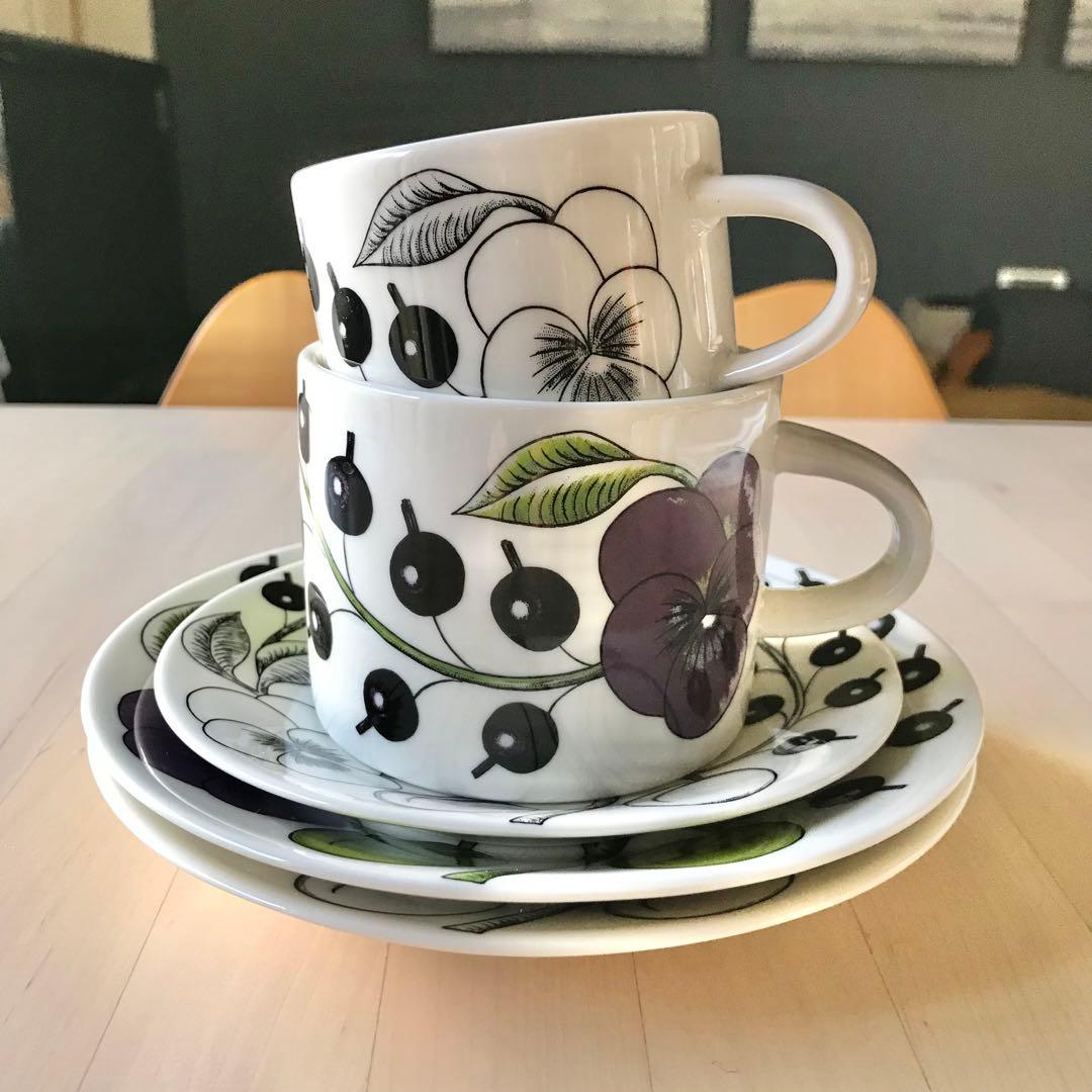 アラビア　パラティッシ　パープル　ブラック　食器　5点　セット　北欧　おしゃれ