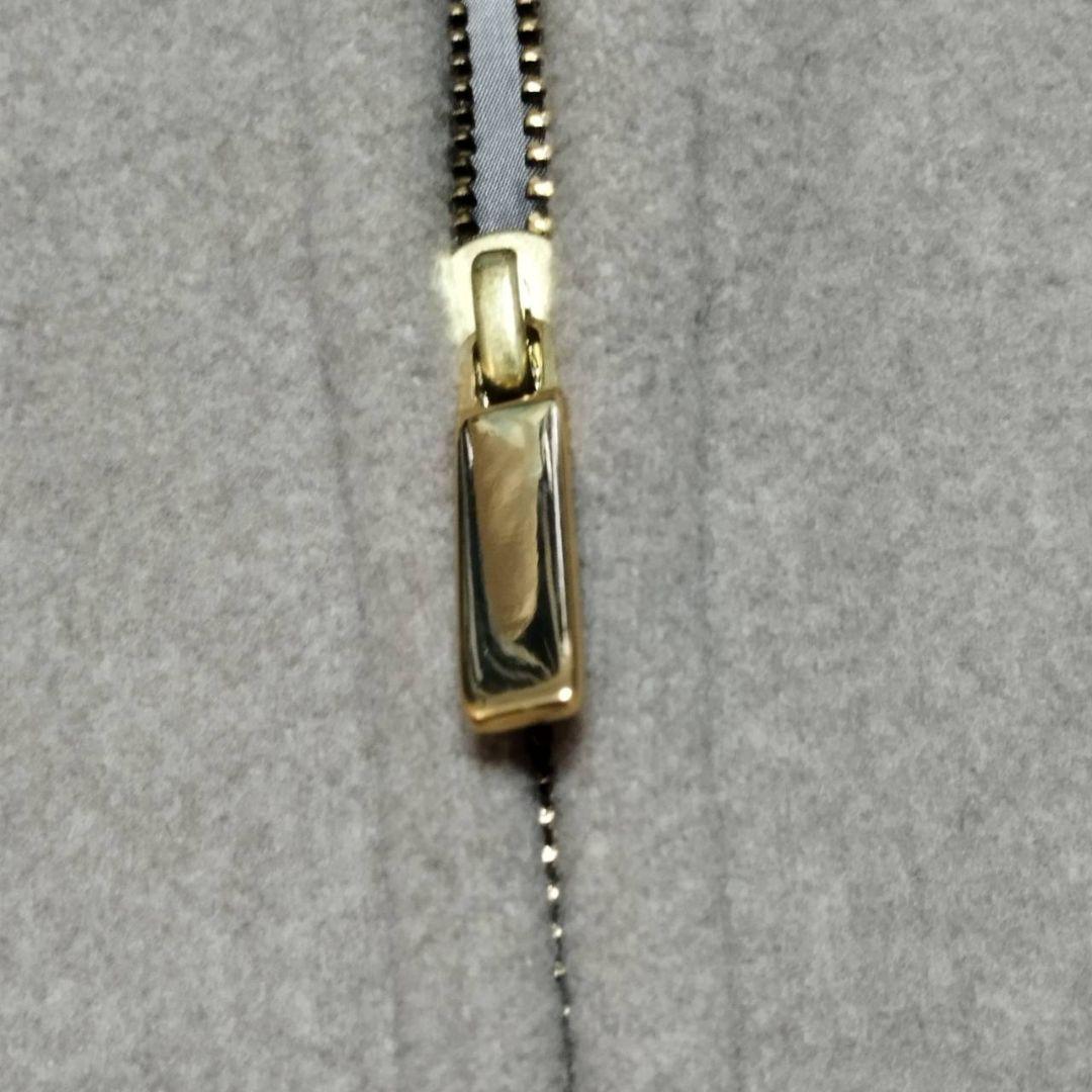 Noble ノーブル ノーカラーコート ジップアップ カシミヤ混 グレージュ