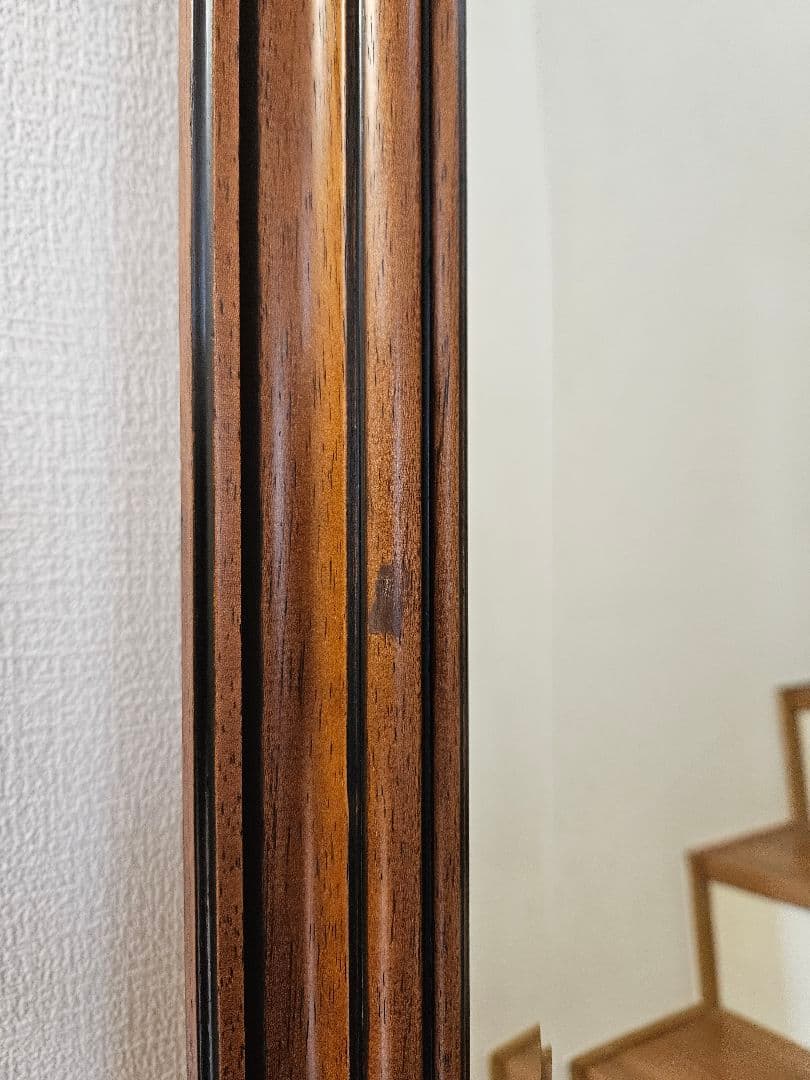 イタリア製☆八角系ウォールミラー 　アンティーク姿見　全身鏡　約140cm