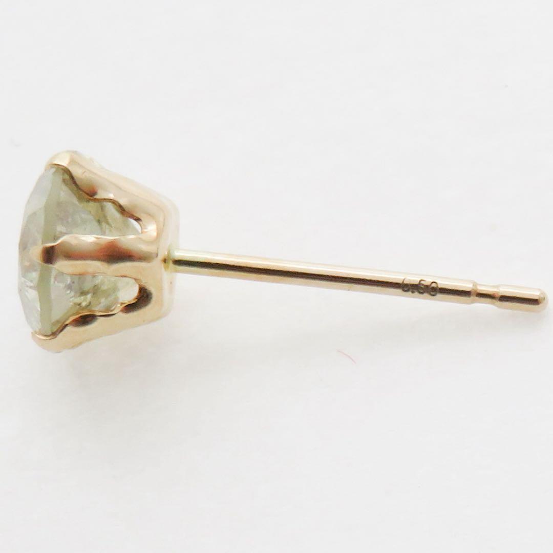 3*3様 K10YG 天然ダイヤモンド 0.55ct 片耳ピアス｜一粒タイプ　1