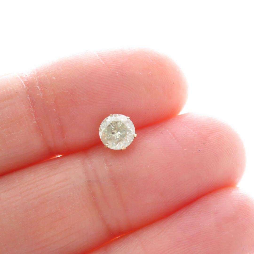 3*3様 K10YG 天然ダイヤモンド 0.55ct 片耳ピアス｜一粒タイプ　1