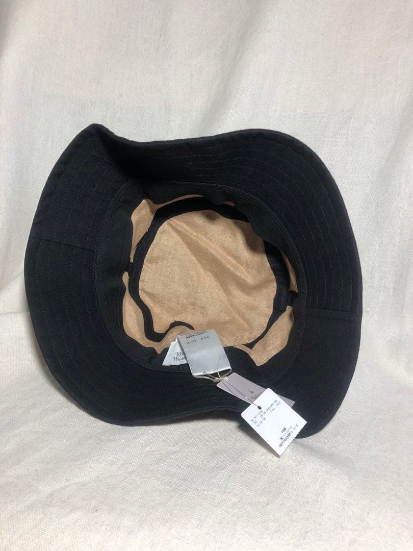 【未使用品】ヴィヴィアン バケット ハット オーブ ロゴ 刺繍 UV加工ブラック
