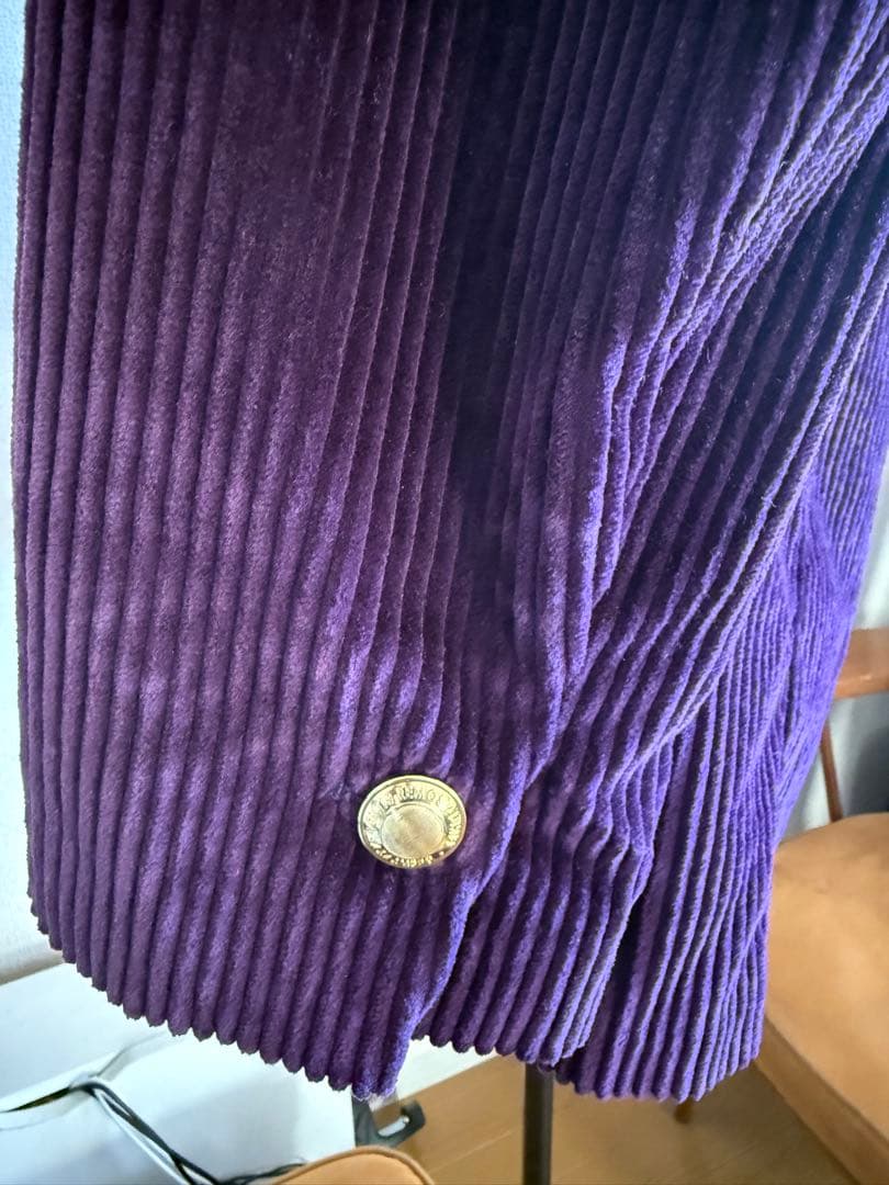 Rowing Blazers USA製 太畝コーデュロイ テーラード紫 金ボタン