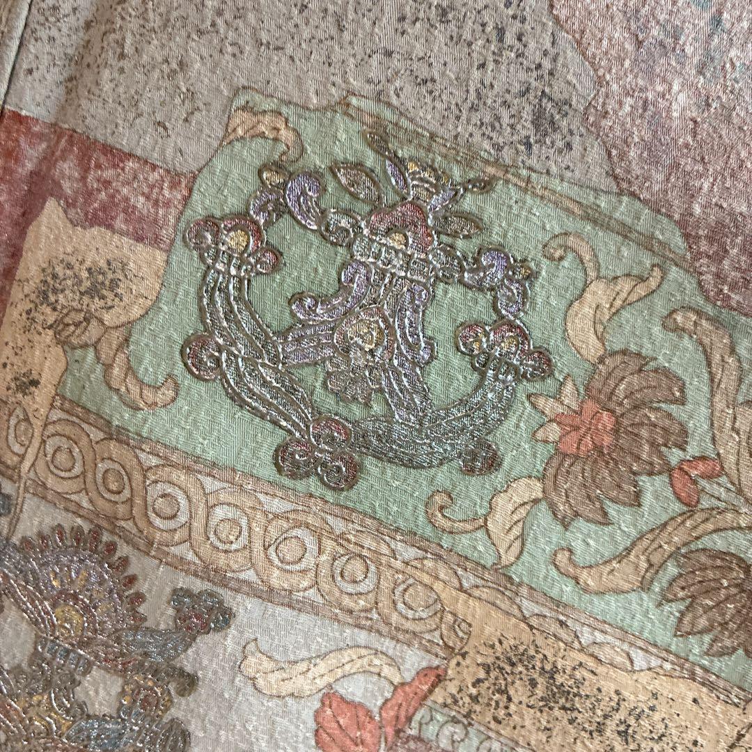 〈長襦袢➕〉訪問着　フルセット　着物　正絹　卒業式　オリエンタル　唐草　J10