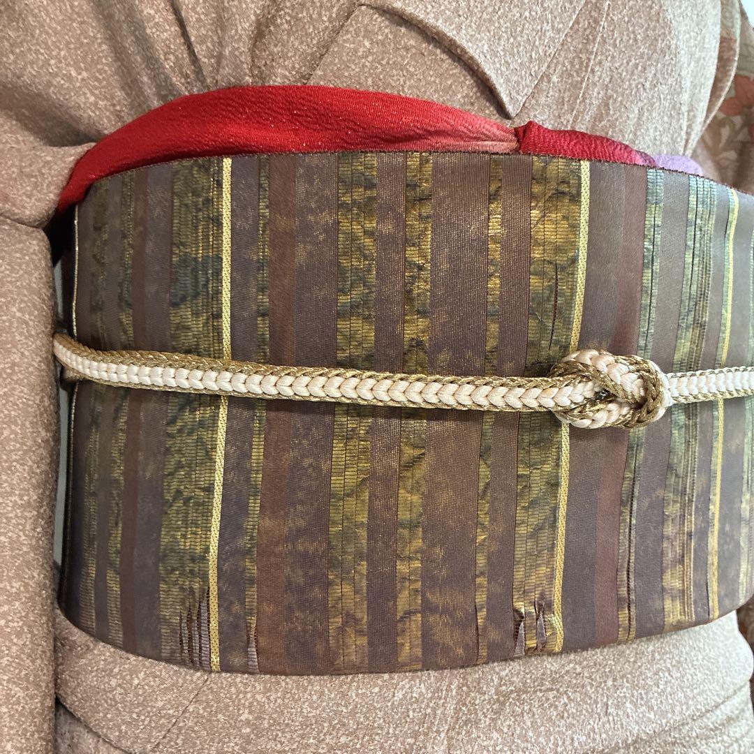 〈長襦袢➕〉訪問着　フルセット　着物　正絹　卒業式　オリエンタル　唐草　J10