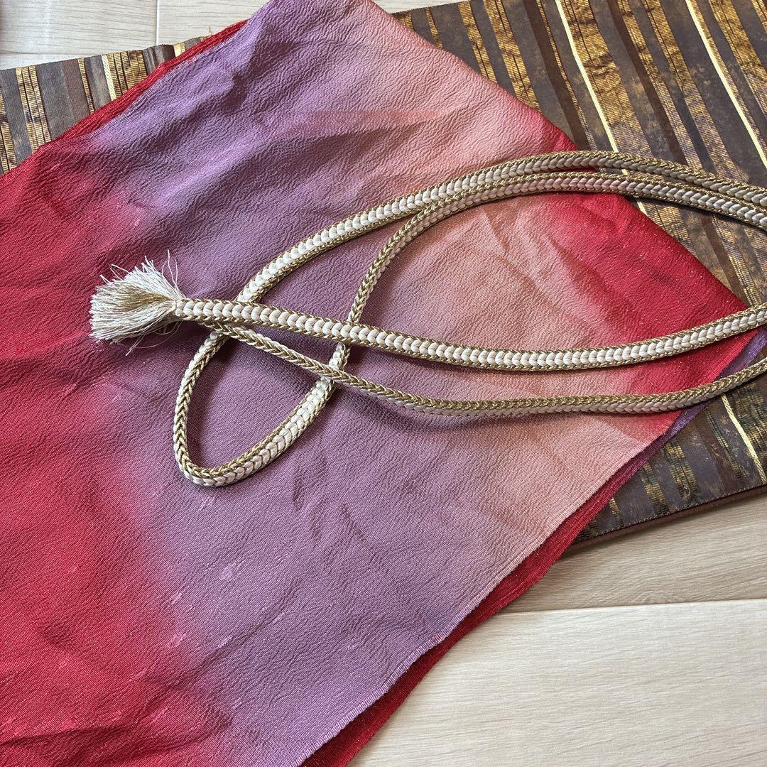 〈長襦袢➕〉訪問着　フルセット　着物　正絹　卒業式　オリエンタル　唐草　J10