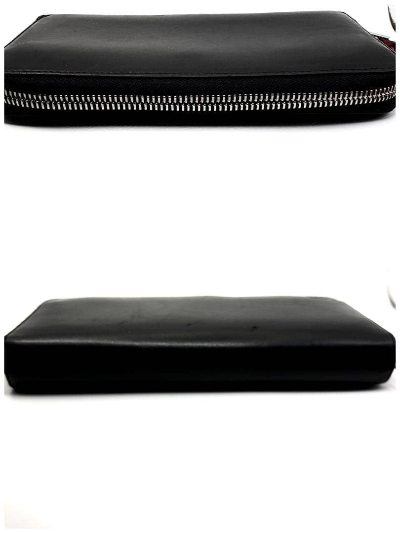 希少 LOEWE アナグラム ブラック レインボー ラウンドファスナー 長財布