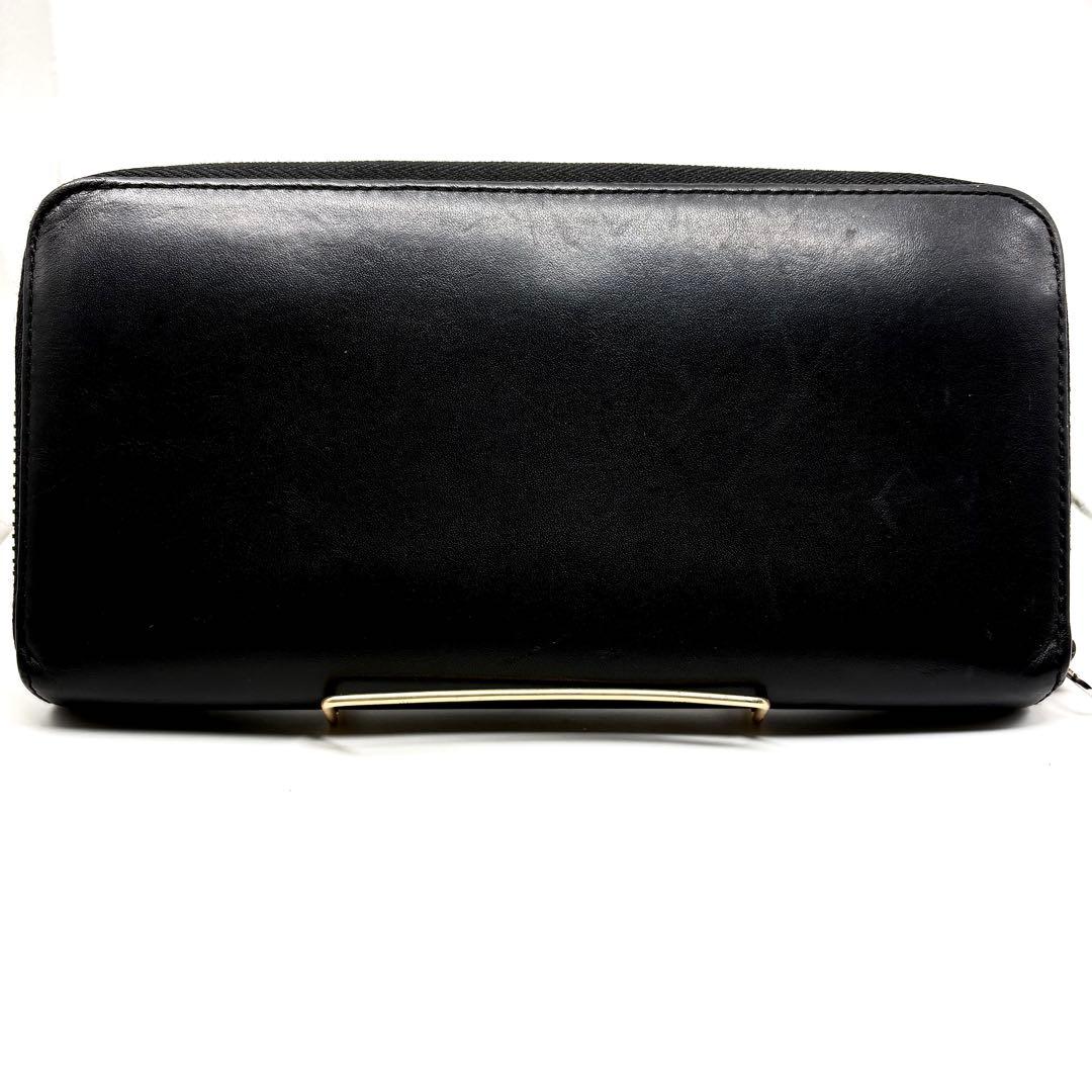 希少 LOEWE アナグラム ブラック レインボー ラウンドファスナー 長財布