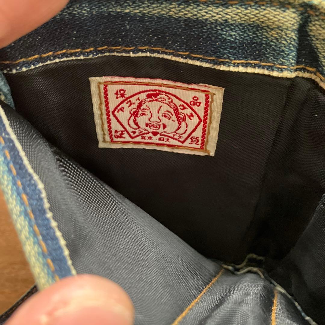 デニムポケットデザイン 二つ折り財布　ビンテージ