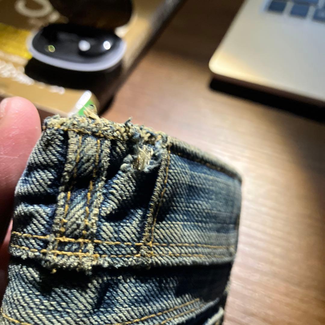 デニムポケットデザイン 二つ折り財布　ビンテージ