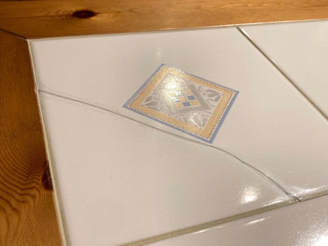 イタリア製 タイル ウッド ローテーブル コーヒーテーブル センターテーブル ナ