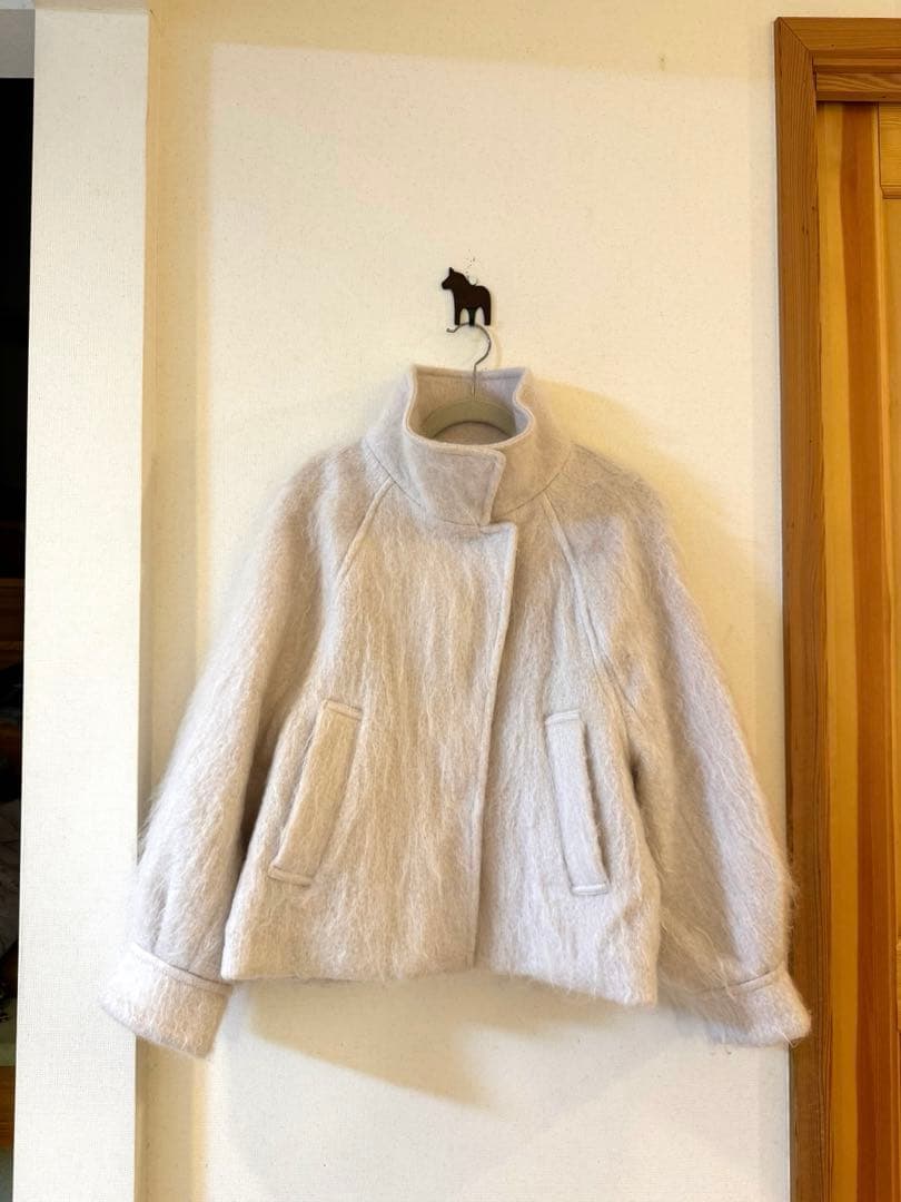 《週末限定お値下げ》【SNIDEL】シャギーミドルブルゾン アイボリー