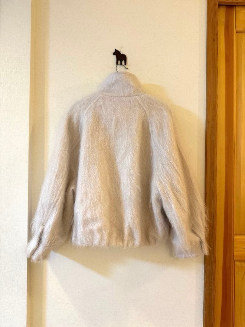 《週末限定お値下げ》【SNIDEL】シャギーミドルブルゾン アイボリー