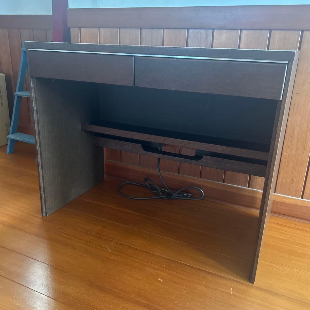 【彼方】カリモク学習机　木製デスク 引き出し付き