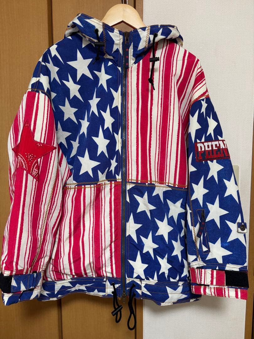 PHENIX スノボーウェア 上着 星条旗・ペイズリー柄 LL