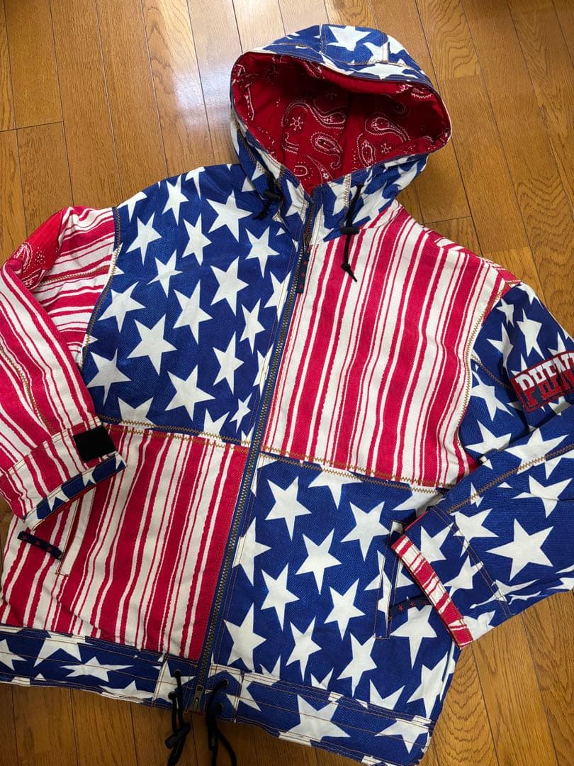PHENIX スノボーウェア 上着 星条旗・ペイズリー柄 LL