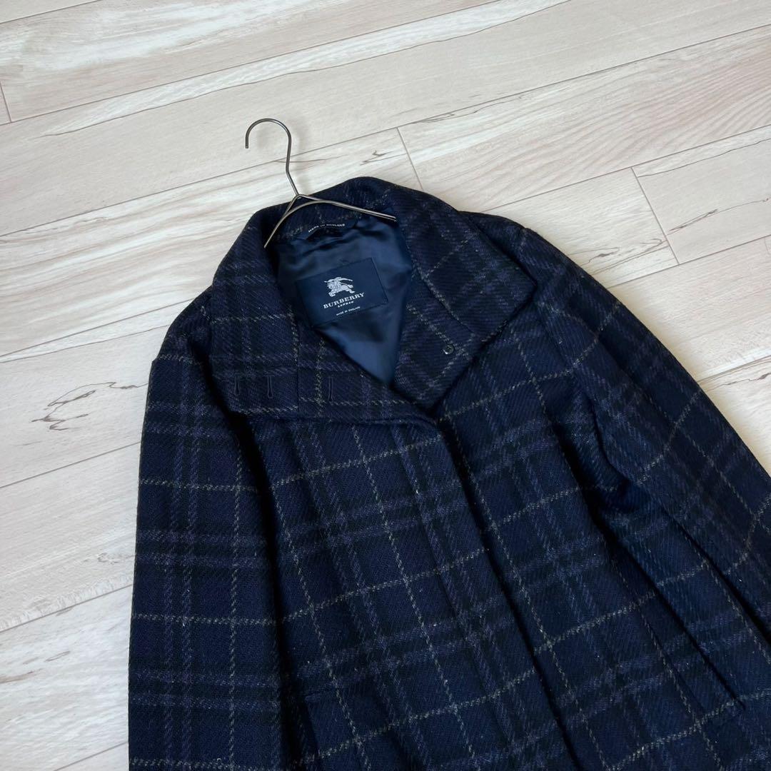 BURBERRY LONDON ロングコート チェック ウール イギリス製