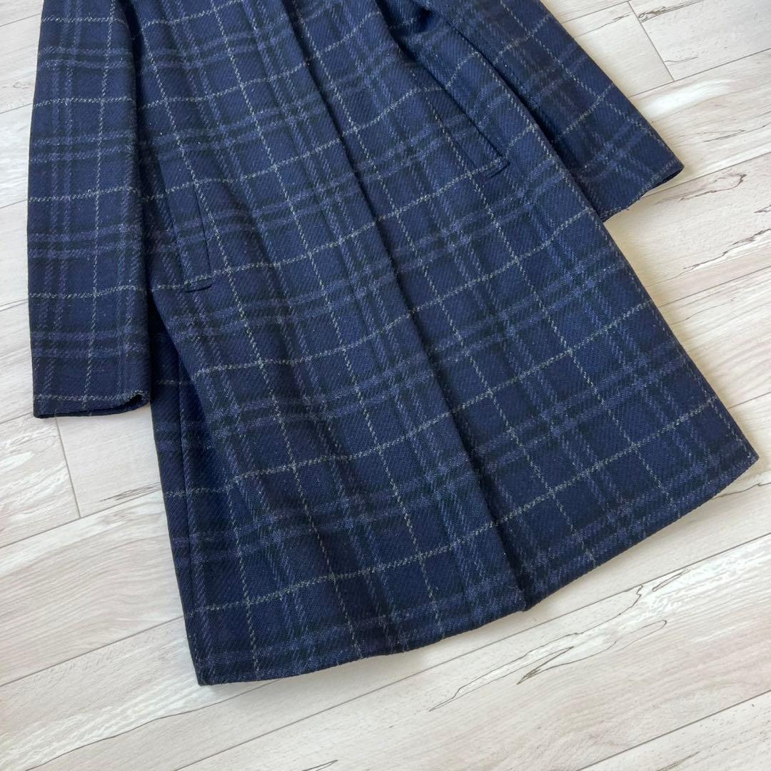 BURBERRY LONDON ロングコート チェック ウール イギリス製