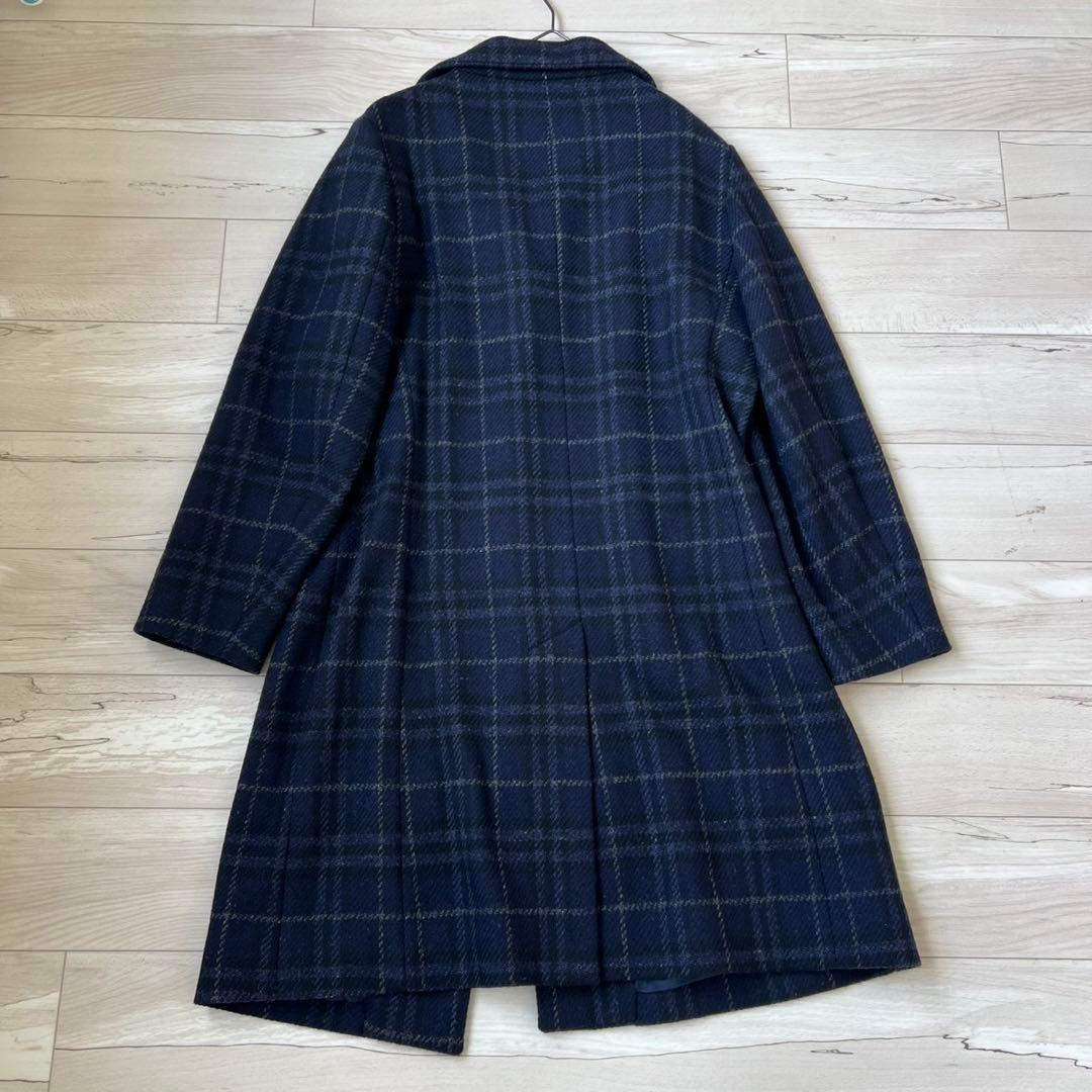 BURBERRY LONDON ロングコート チェック ウール イギリス製