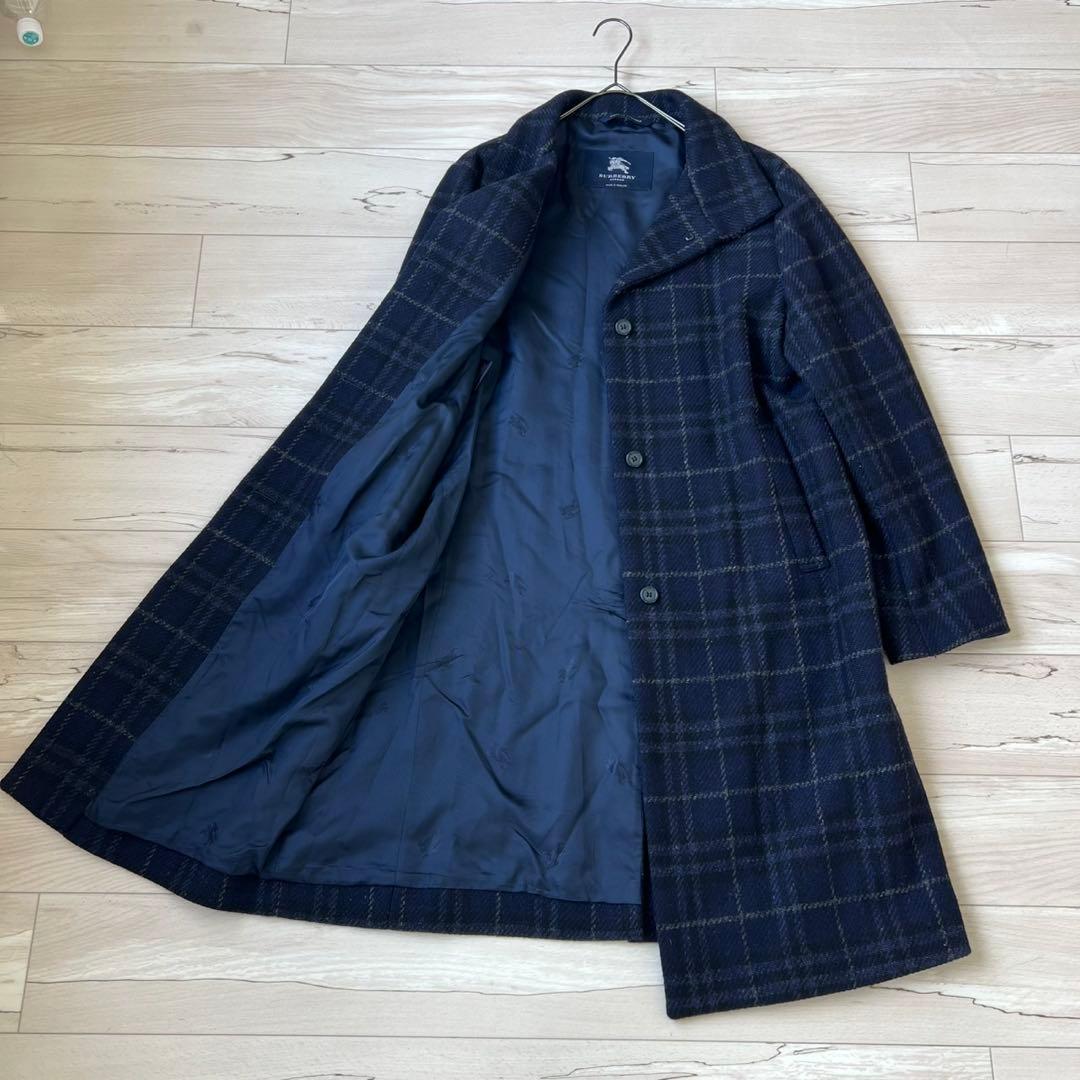 BURBERRY LONDON ロングコート チェック ウール イギリス製