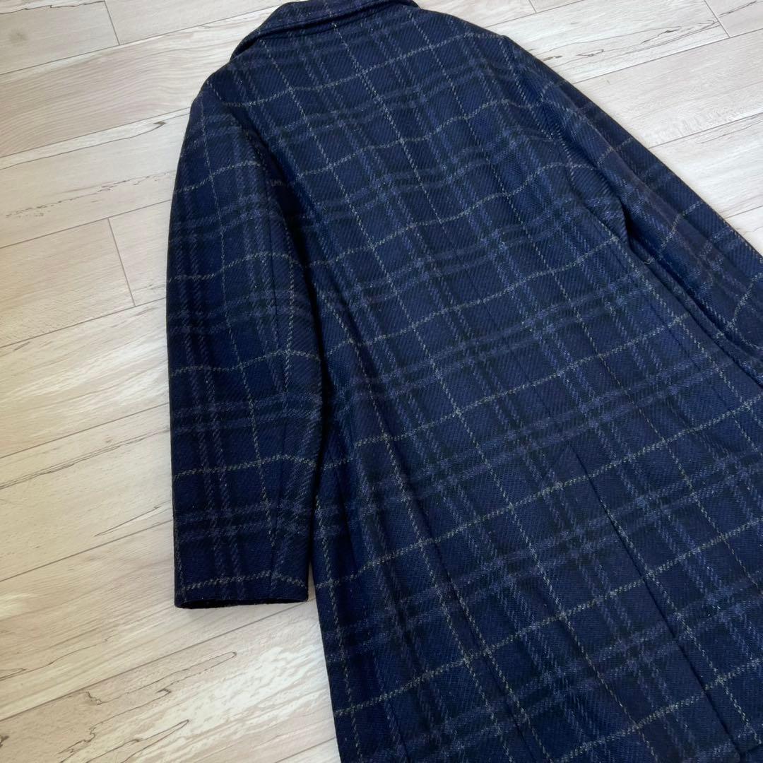 BURBERRY LONDON ロングコート チェック ウール イギリス製