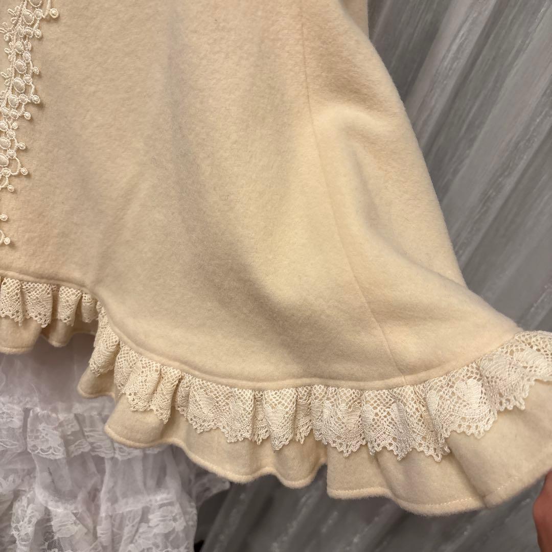 Angelic Pretty アイボリー ファー付き ケープコート 美品