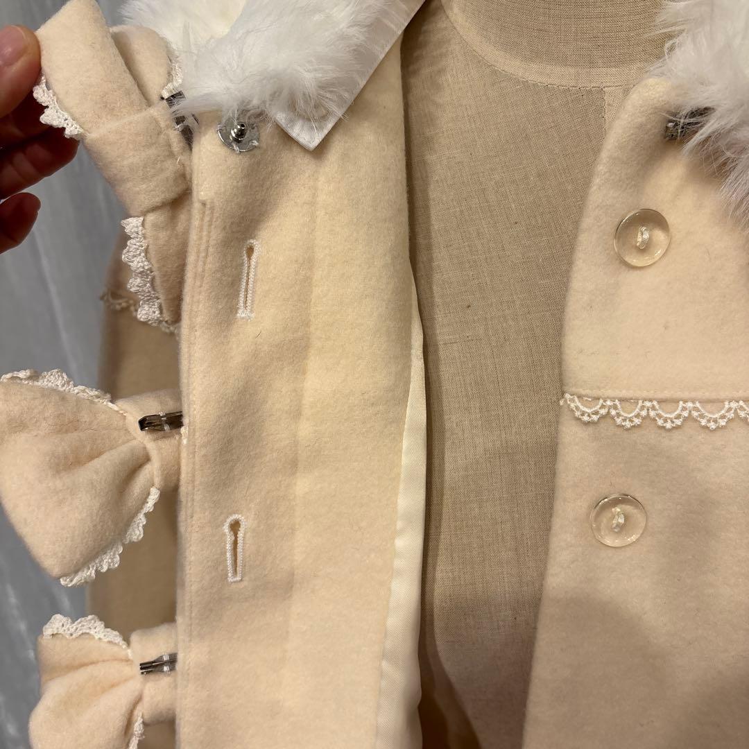 Angelic Pretty アイボリー ファー付き ケープコート 美品