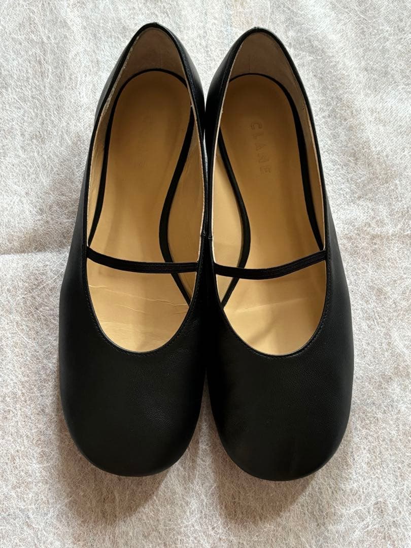 靴 OBLIQUE TOE FLAT SHOES