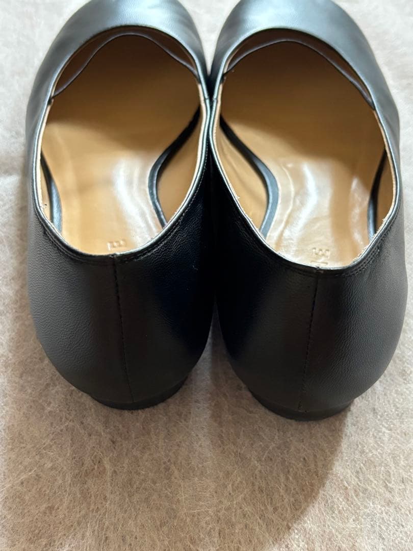 靴 OBLIQUE TOE FLAT SHOES