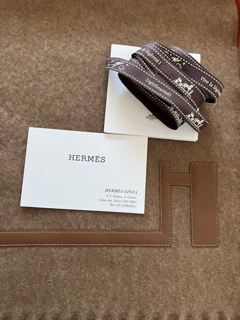 HERMES エルメス マフラー キヴィアック シープスキンパッチ　新品