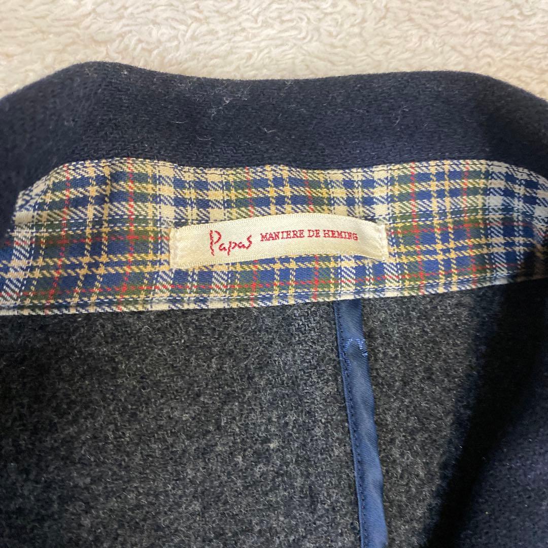 Papas Pコート 表地　毛100%