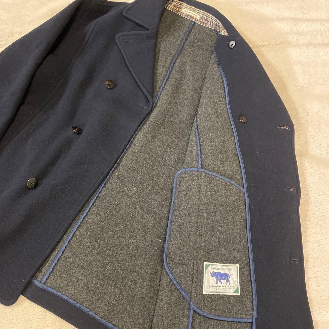 Papas Pコート 表地　毛100%