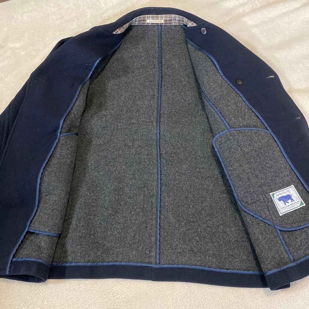 Papas Pコート 表地　毛100%