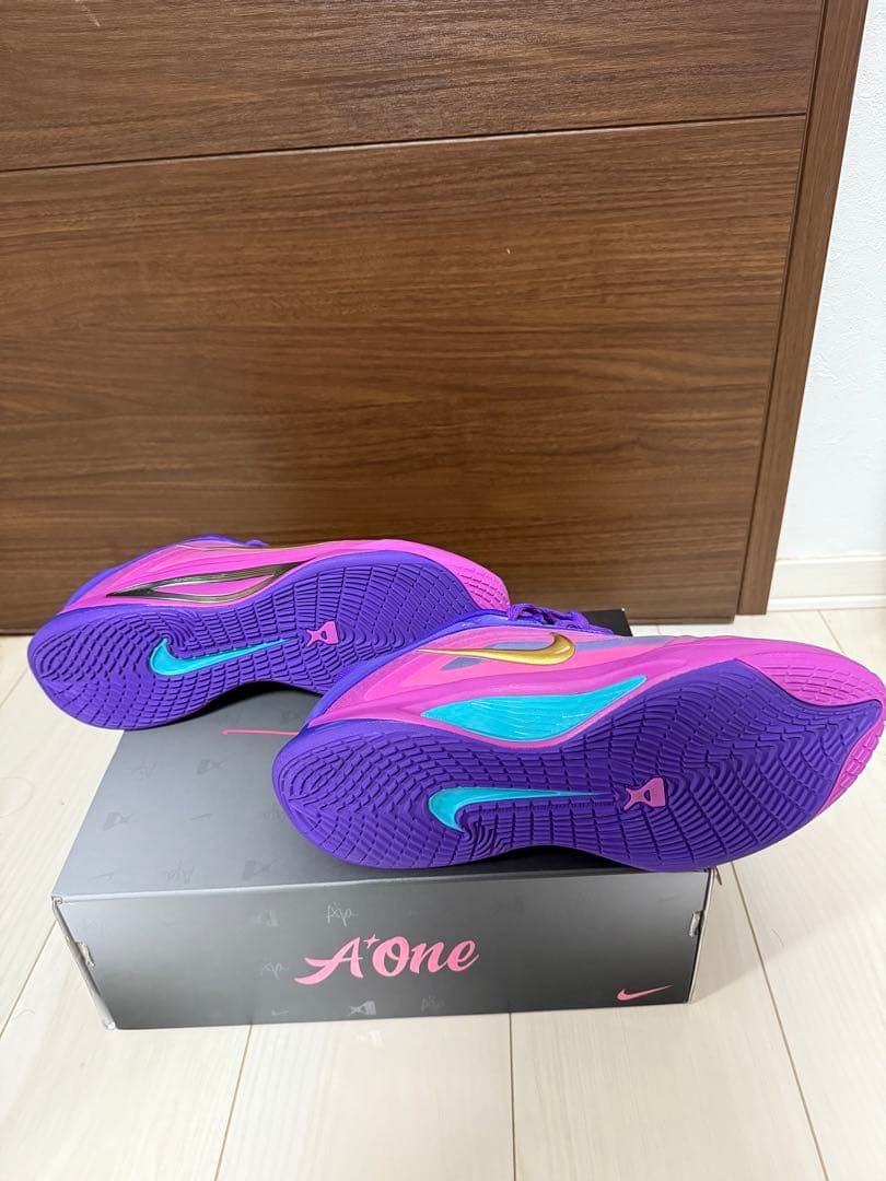 Nike Ajaモデル　A'ONE EP 幅広モデル27cm 紫/ピンク