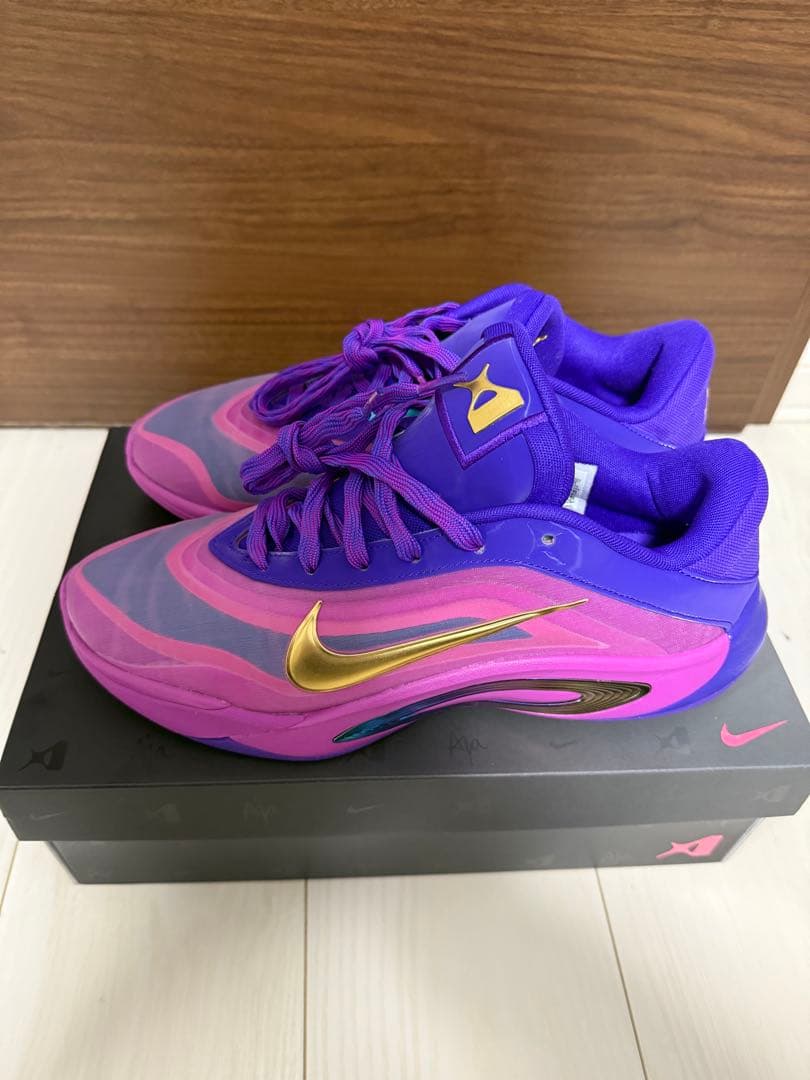 Nike Ajaモデル　A'ONE EP 幅広モデル27cm 紫/ピンク