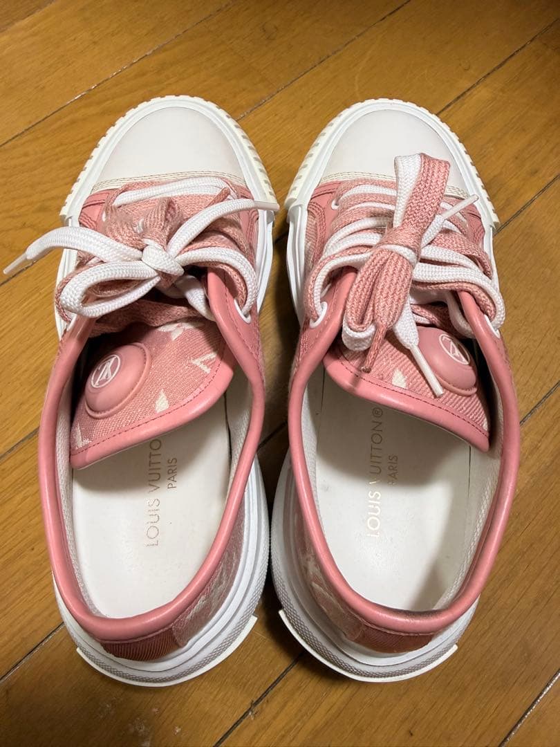 【美品】お買得品Louis Vuitton スニーカーピンク34 21.5センチ