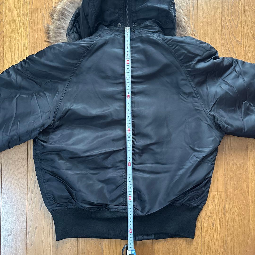 ヒューストン　N-2B ブラック　天然ファー使用