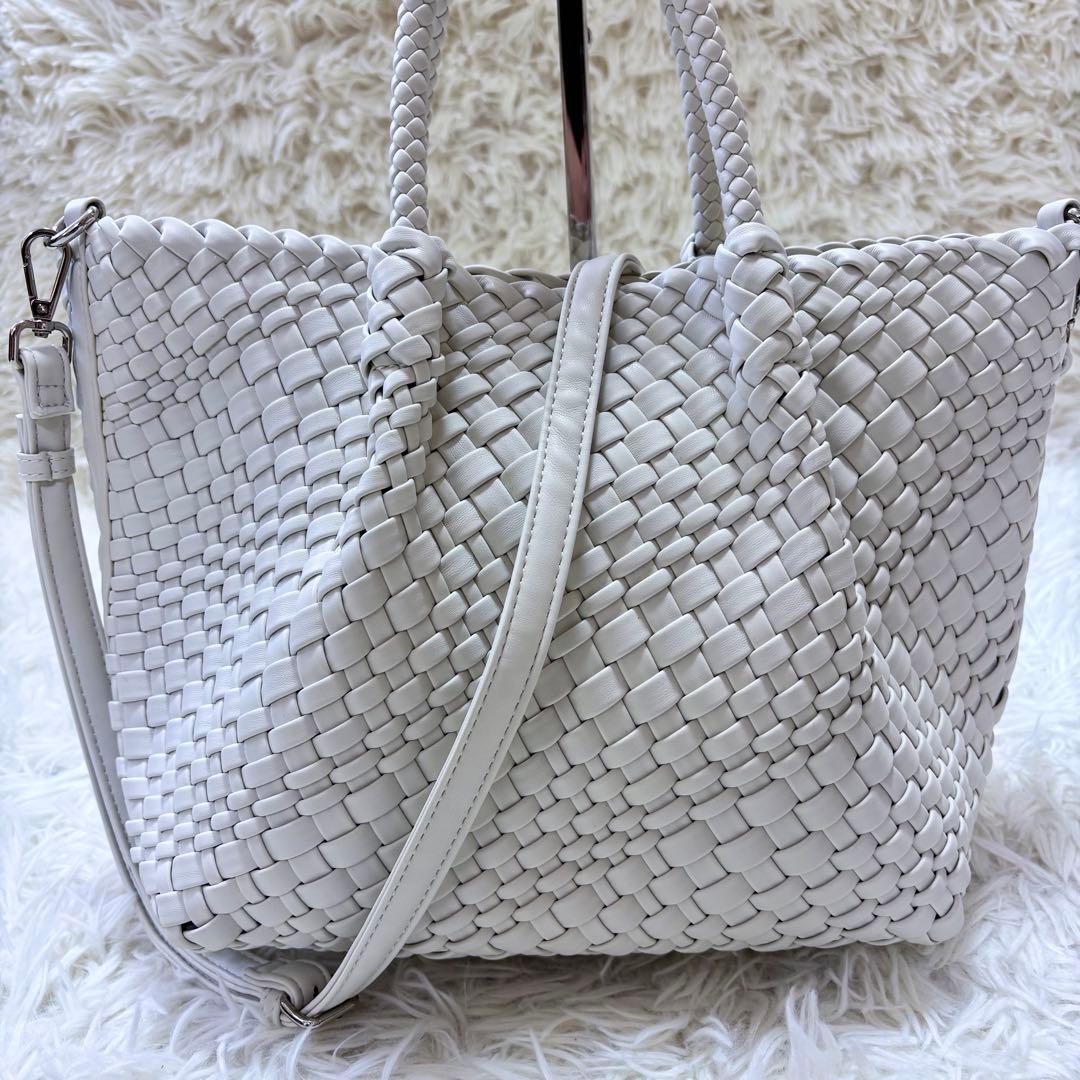 美品 DIANA 2WAY メッシュ ショルダーバッグ トートバッグ インナー