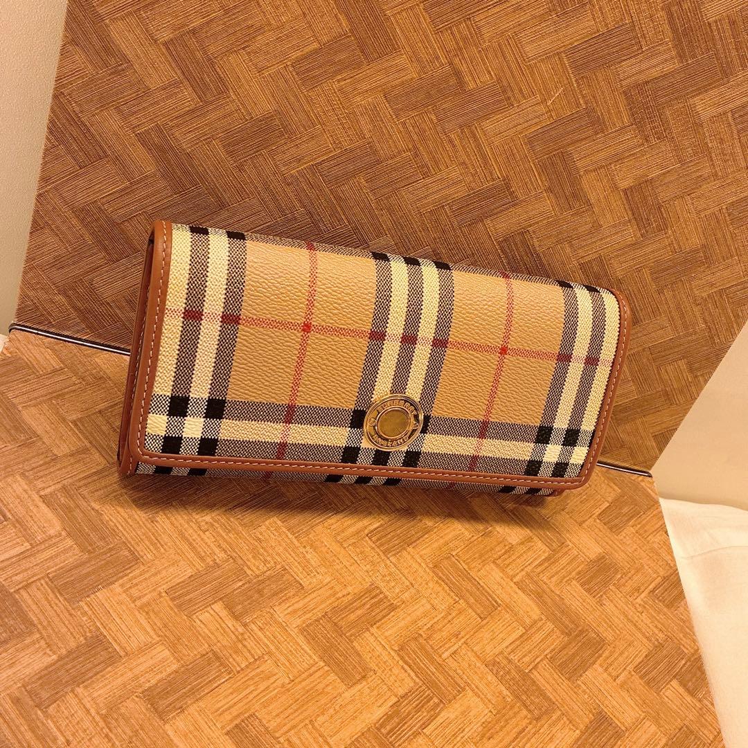 【未使用】バーバリー チェックコンチネンタルウォレット アーカイブベージュ