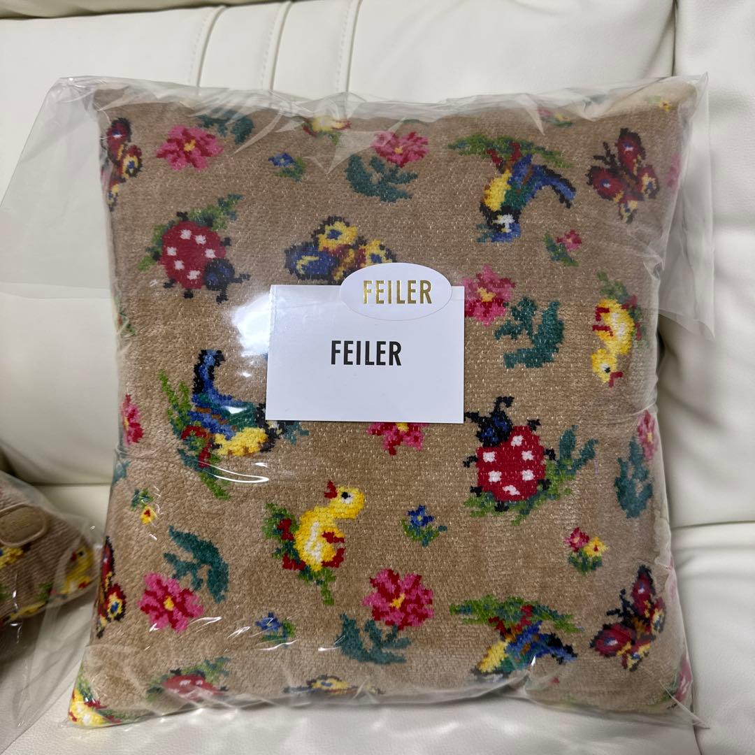 フェイラー　クッション2点＋ティッシュBOXカバー