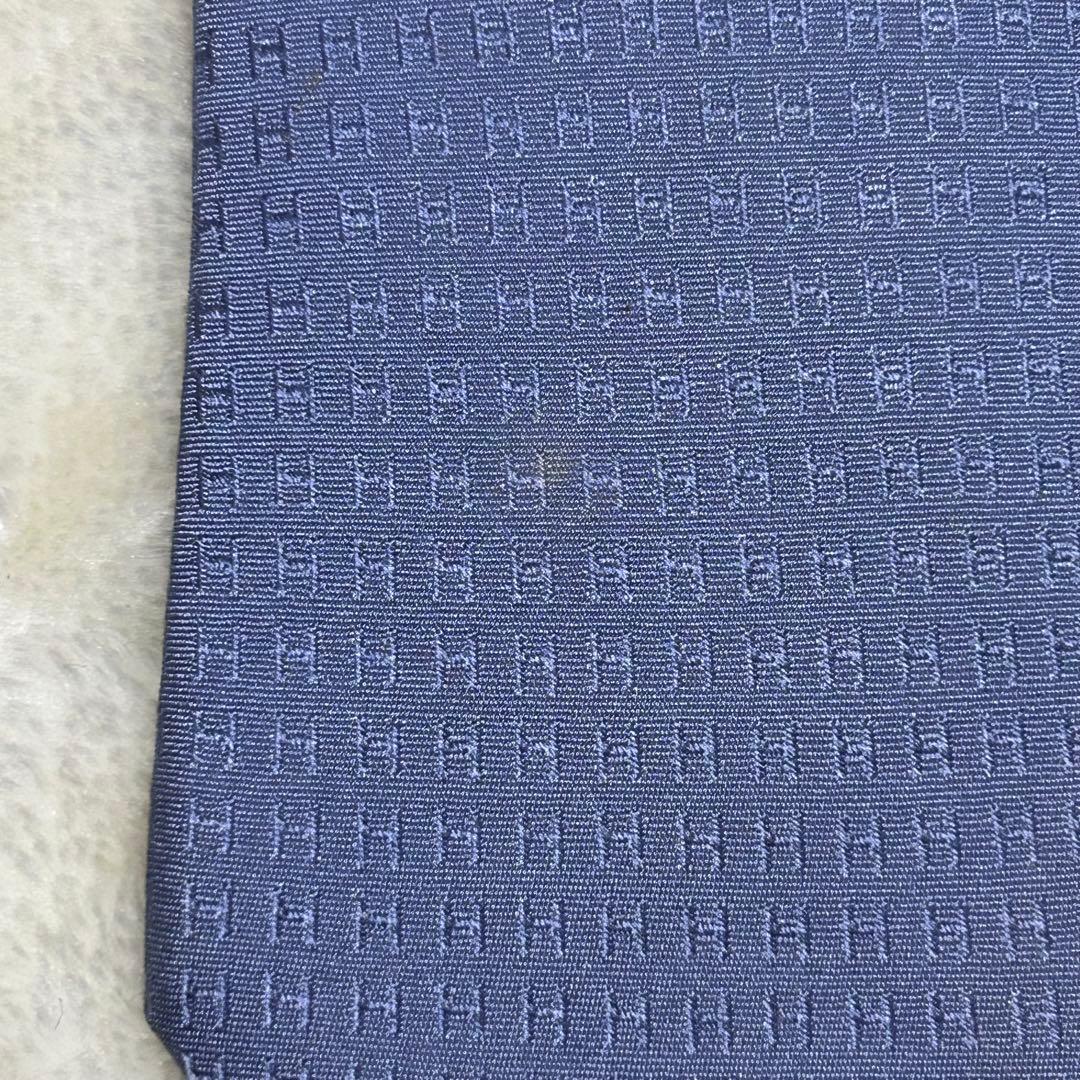 エルメス　ファソネ　H総柄　水色ライトブルー　光沢感