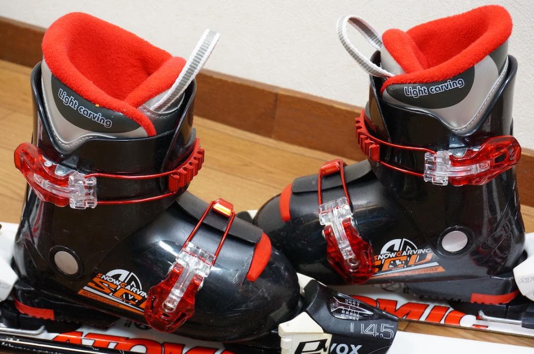 メンテ済 100cm 靴19cm ATOMIC スキーセット