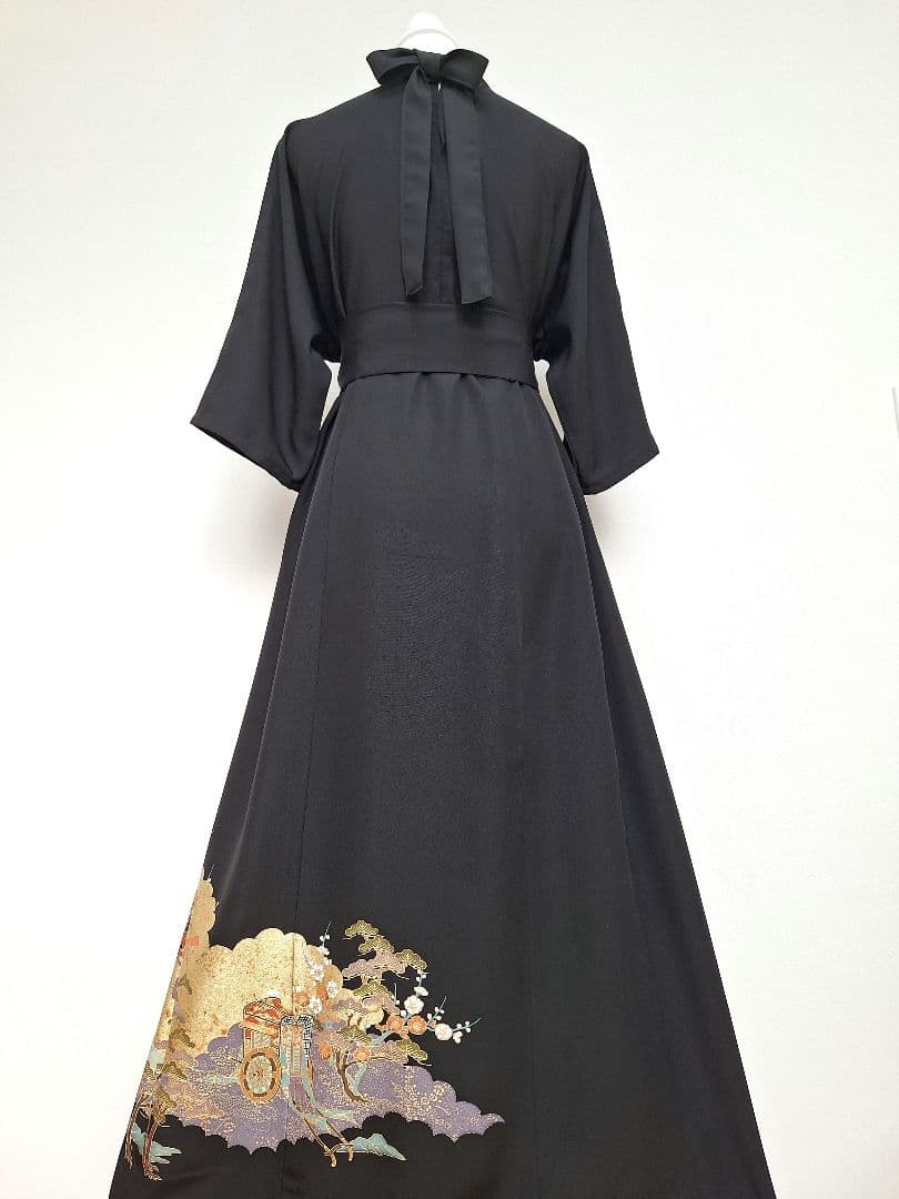 着物リメイクワンピース3657