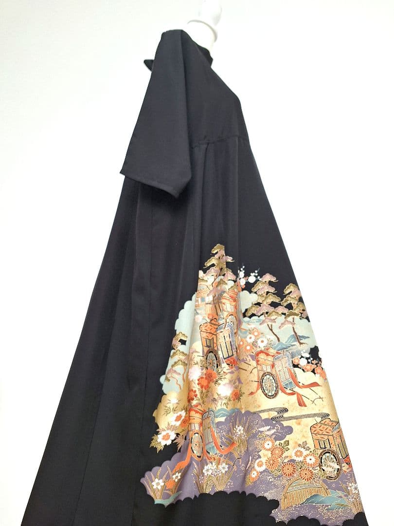 着物リメイクワンピース3657