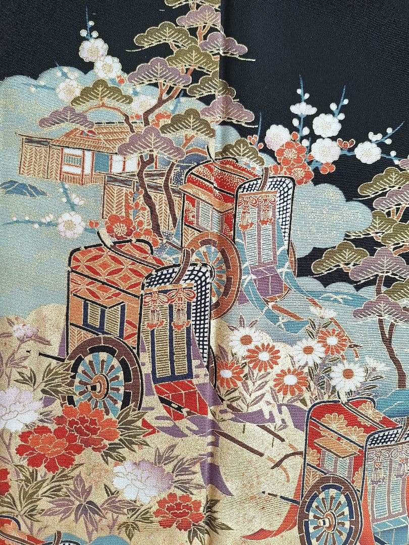 着物リメイクワンピース3657