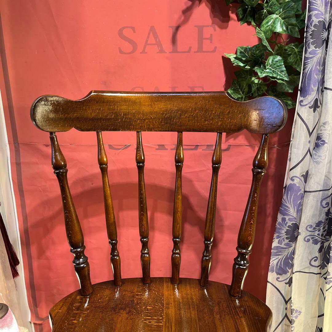 ぶた　L ４　キツツキマーク ヴィンテージ スピンドルチェア　飛騨産業